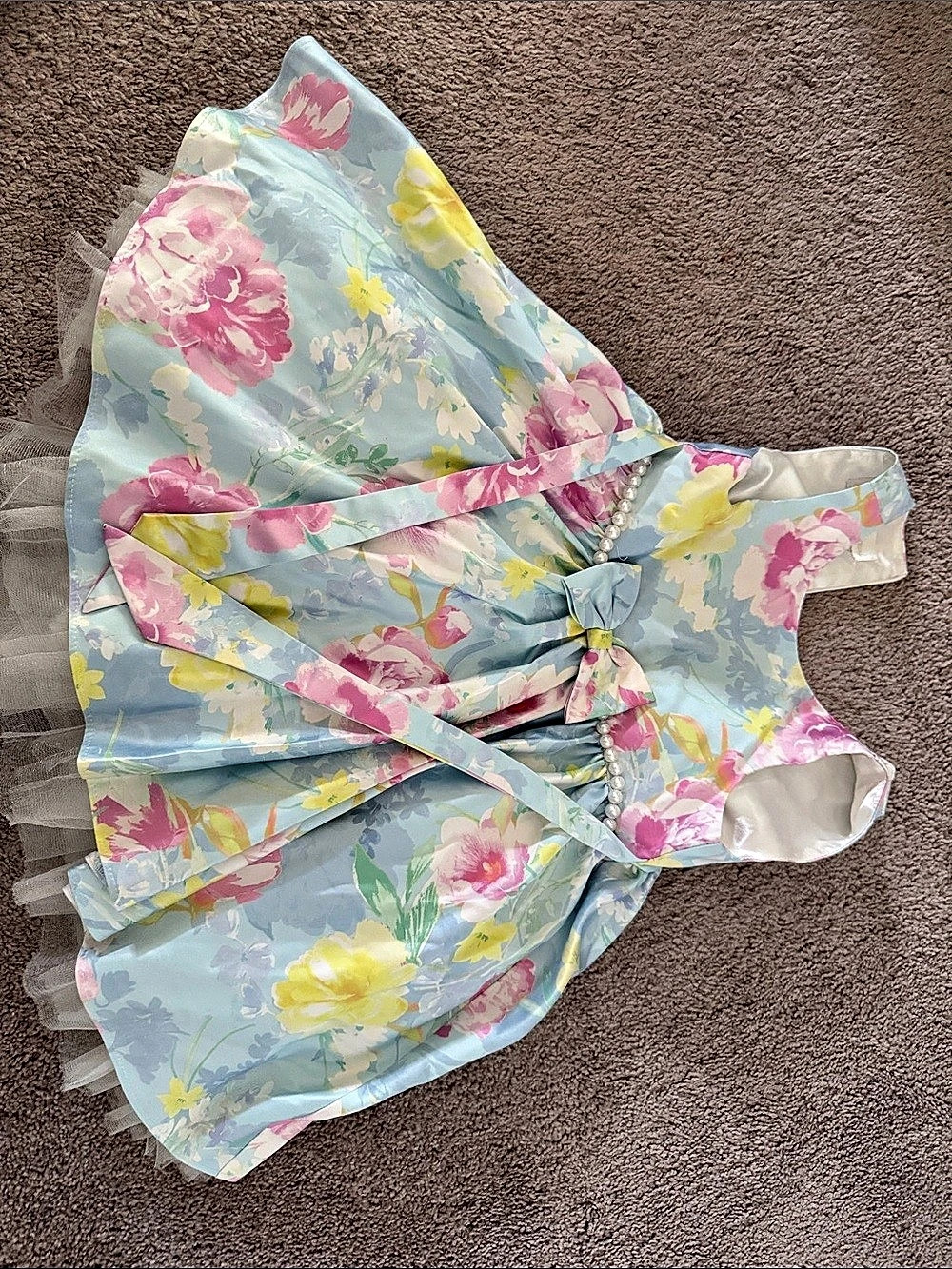 American Princess Floral Tulle Party Dress Size 5 Like New